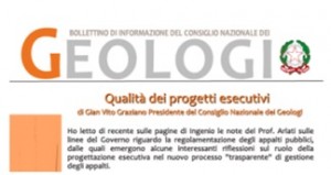 Bollettino Geologi maggio – agosto 2014