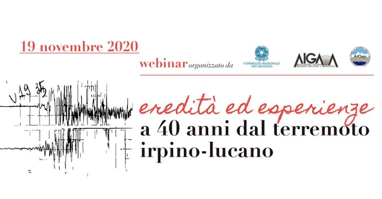 Online la registrazione del Webinar “Eredità ed esperienze a 40 anni dal terremoto Irpino-Lucano”