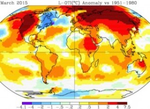 Caldo record nel mondo, Nasa: «Nel primo trimestre 2015 temperature mai registrate»