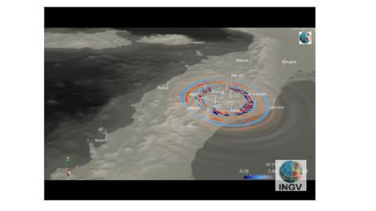 SHAKEMOVIE: Propagazione (preliminare) delle onde sismiche del terremoto del 30 ottobre 2016 ore 07:40 (M 6.5)