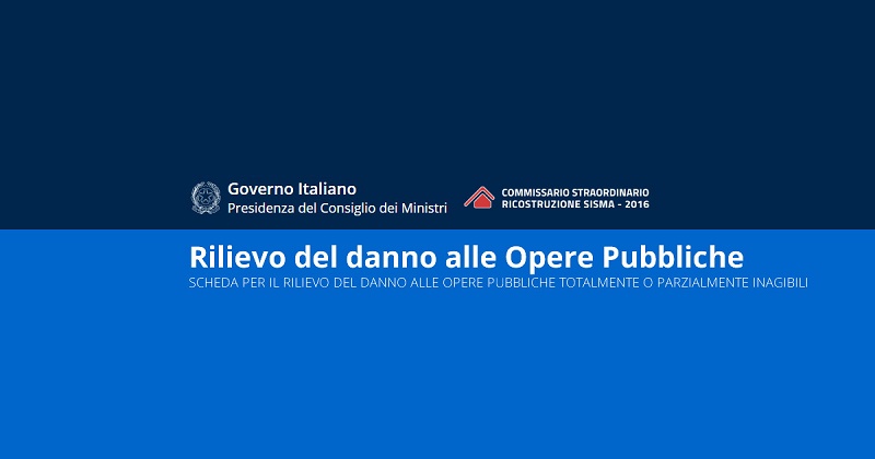 Terremoto centro Italia e Ricostruzione pubblica: online la piattaforma per il rilevamento danni