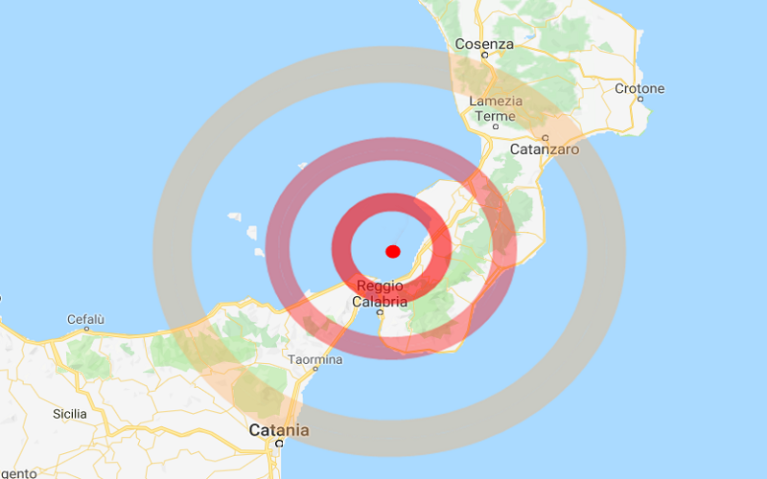 Calabria, terremoto di magnitudo 4.2 tra Catanzaro, Vibo e Reggio. Scossa anche a Catania