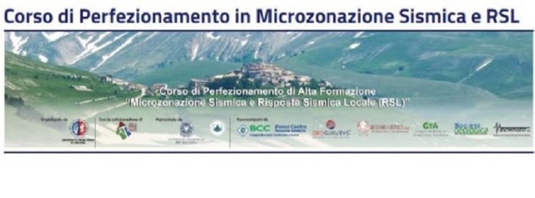 Corso di perfezionamento di alta formazione in microzonazione sismica e risposta sismica locale (RSL)
