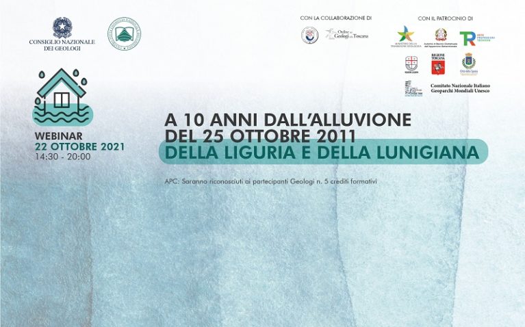 Webinar “A dieci anni dall’alluvione del 25 ottobre 2011 della Liguria e della Lunigiana”