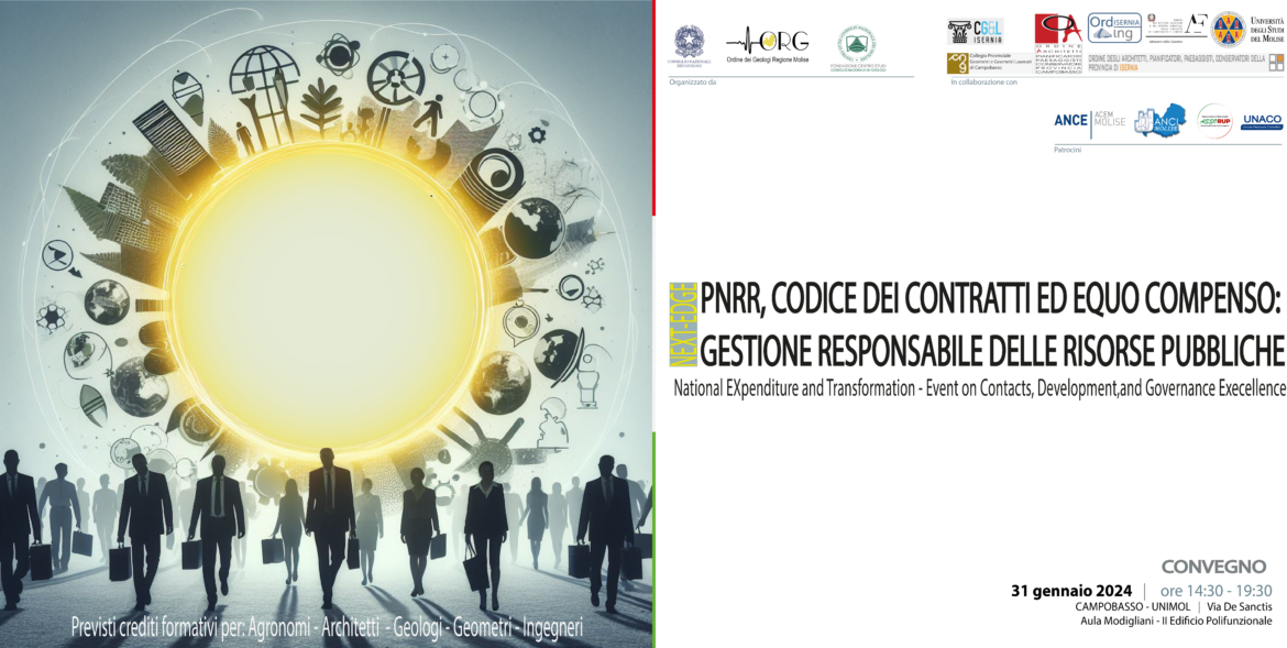 Convegno: PNRR, Codice dei Contratti ed Equo Compenso: gestione responsabile delle Risorse Pubbliche